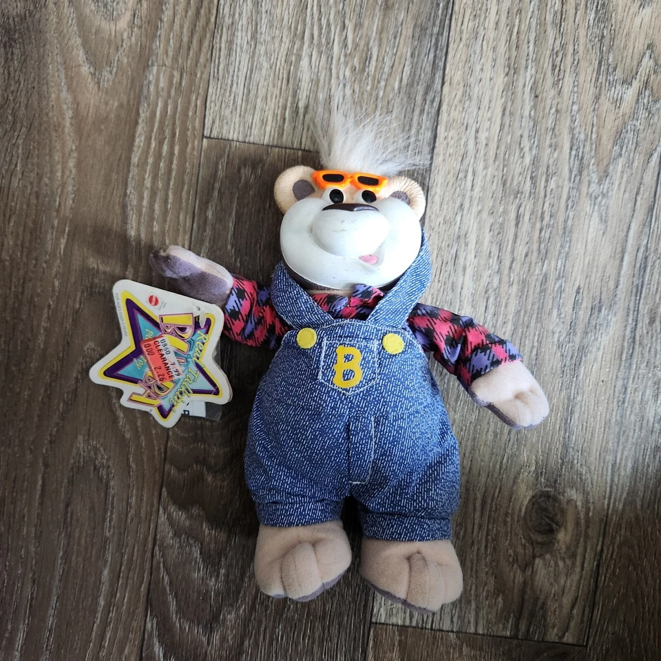 1999 MATTEL Super Bubba Mighty Bubba Talking 8” Plush Bear with tags