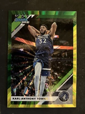 2019-20 Donruss GreenYellow Laser #123 Karl-Anthony Towns Minnesota Timberwolves - Image 1 of 2