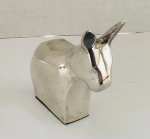 Dansk Designs Silver Plate 2.5” Donkey Paperweight Figurine Japan EPZ Vintage - Picture 1 of 11