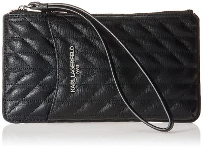 Bolso Muñequera Karl Lagerfeld Paris Chantelle Negro Plata Nuevo con Etiquetas Foto 1 de 4