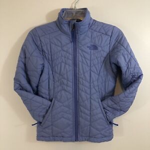 The North Face Quilted Girls Zip Up Jacket Lavender Size Med (10/12)