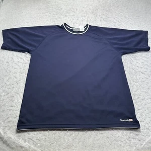 Vintage Reebok UK Union Jack  T Shirt Navy 90s Short Sleeve Mens Size Large L - Picture 1 of 11