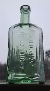 7 inch Light apple green Thomas Eclectric Oil Foster Millburn (Buffalo) Bottle - Picture 1 of 10