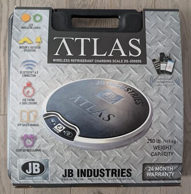 JB Industries DS-20000S - ATLAS Wireless Refrigerant Charging Scale - 250 lb - Imagen 1 de 4