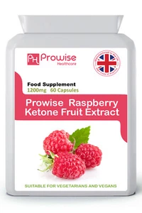 Raspberry Super Strength 60 Capsules 600mg UK Made - Prowise - Picture 1 of 11