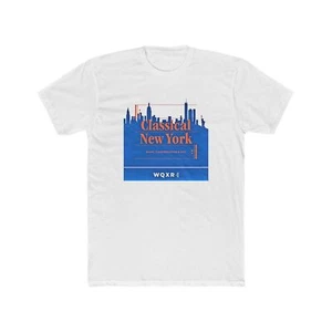WQXR New York Classical Music Station Men's Cotton Crew Tee - Picture 1 of 13