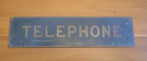Telephone brass sign Western Electric Company 16" x 4 for wooden telephone booth - Picture 1 of 5