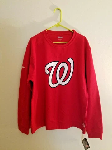 XL Red Washington Nationals Long-Sleeve Sweatshirt - Stiches (New w/ Tags) Cover
