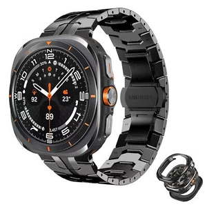 For Galaxy Watch Ultra 47mm 2024 Titanium Alloy Bands Strap with Metal Case - Photo 1 sur 18