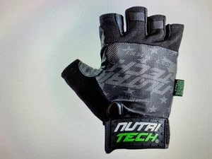 NutriTech Black Weight Lifting Strength Training WOD Crossfit Gloves - Picture 1 of 4
