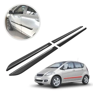 für MERCEDES A-KLASSE 2001-2012 HB SEITENSCHUTZLEISTEN SEITEN TÜRLEISTEN SCHWARZ - Picture 1 of 7