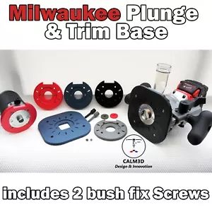Bases de enrutador de inmersión compatibles con Milwaukee M18 - conjunto doble - tornillos inc - INC P&P - Imagen 1 de 13