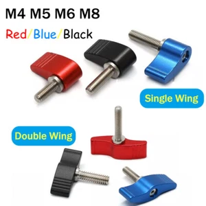 M4 M5 M6 M8 Clamping Thumb Screw Single/Double Wing Knob Head Hand Grip Bolts - Picture 1 of 12