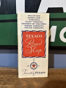 1935 Texaco Road Map: Delaware Maryland Virginia DOC North/South Carolina NOS - Picture 1 of 2