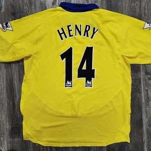 2004 Nike Arsenal Away Soccer Jersey Thierry Henry Men XXL EPL London France - Picture 1 of 9