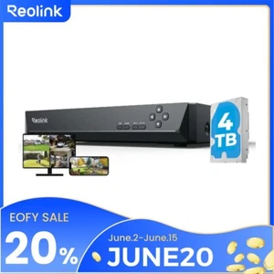 Reolink RLN16 with 4TB HDD 16 Channel PoE NVR Home Surveillance Security Camera - Picture 1 of 11