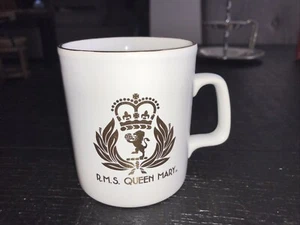 Royal Majesty Ship -QUEEN MARY/VINTAGE tazza di Kilncraft/bianco e oro - Foto 1 di 2