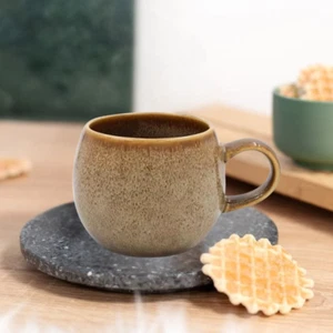 L & P Rustic Brown Stoneware Mug LP73787 Reactive Glaze Artisan Tea Coffee Cup - Picture 1 of 3