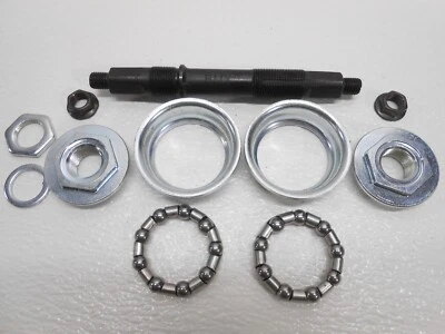 BIKE BOTTOM BRACKET CONVERSION KIT SET 1PC TO 3PC CRANK 132MM IN MX BMX BICYCLE - Image 1 of 4