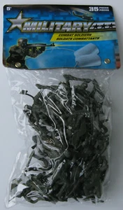 Military Combat Soliders--35 Piece Set--Green In Color--2 Inch Tall Plastic - Picture 1 of 1