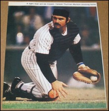 1980 Thurman Munson SI Magazine Photo Clipping New York Yankees Catcher 4"x5"
