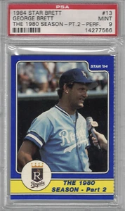 1984 STAR #13 GEORGE BRETT PSA 9 ROYALS HOF - Foto 1 di 2