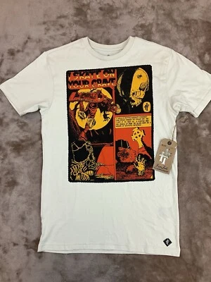 Iron Fist Large Print T-shirt Men’s Small Cream Short Sleee Top Graphic Print - Image 1 of 4