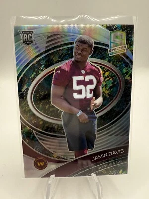 2021 Panini Spectra Jamin Davis Neon Splatter RC #/8! - Image 1 of 2