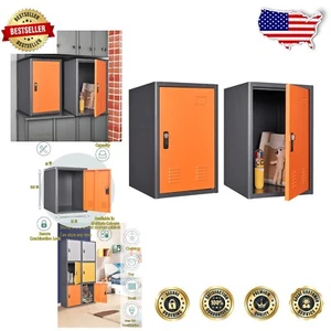 Ventilated Metal Storage Locker with Key Lock - 19.6" H for Easy Assembly - Picture 1 of 10
