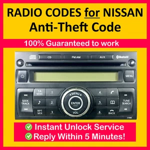 CÓDIGO DE RADIO NISSAN CLARION PATHFINDER TERRANO XTRAIL 350Z ALMERA NAVARA QASHQAI - Imagen 1 de 9