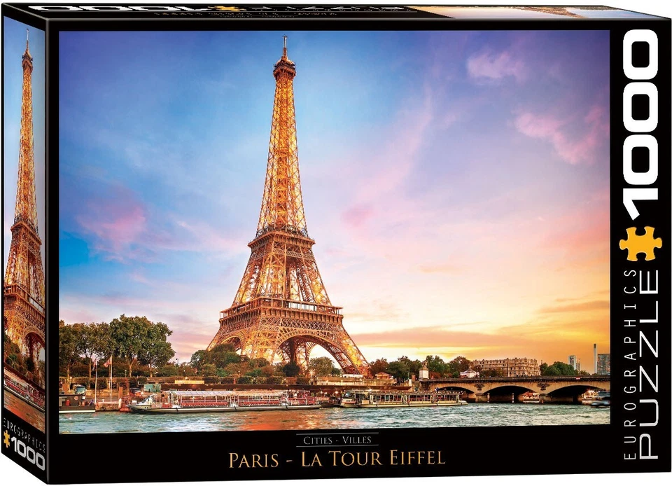 Eurographics Jigsaw Puzzle International Eiffel Tower Paris France 1000 Pcs