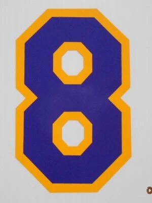 CALCOMANÍA ADHESIVA NBA, números de baloncesto profesional púrpura/oro, estrella famosa Foto 1 de 3