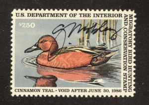 US DUCK HUNTING STAMP - SCOTT# RW52 - SIGNED BY ARTIST - GERALD MOBLEY - MNH - Picture 1 of 1