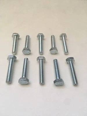 BOLT MOTORCYCLE HARDWARE (10) M6 x 30mm Hex Cap Screw, 1.0 Pitch Zinc Plated Grade 8.8 Steel (Bag of 10)
