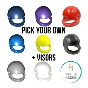 LEGO™ Minifigure Headgear Helmet Motorcycle Visor NEW 2446 2447 30006 30124 - Picture 1 of 26