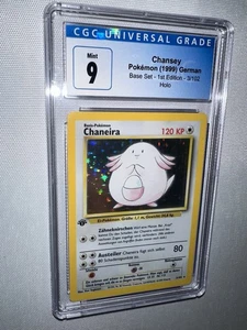 Chansey Base Set 1. Edition Holo Deutsch Chaneira CGC 9 - Bild 1 von 3