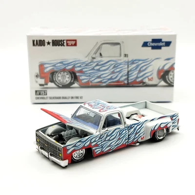 Kaido House X Mini GT Chevrolet Silverado Dually On Fire V2 – 2025 – 1:64 - Neuf - Photo 1/4