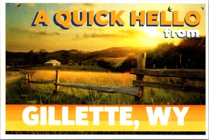 Comfort Inn & Suites Hello Gilette WY POSTCARD - Picture 1 of 2