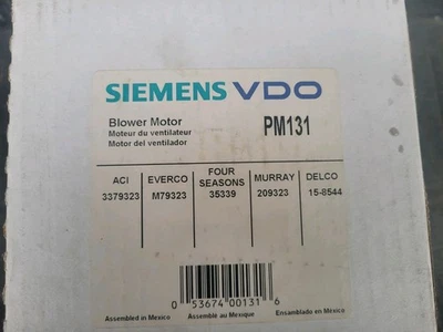 Motor soplador PM131 VDO nuevo para Chevy Olds Chevrolet Impala Caprice Fleetwood Foto 1 de 4