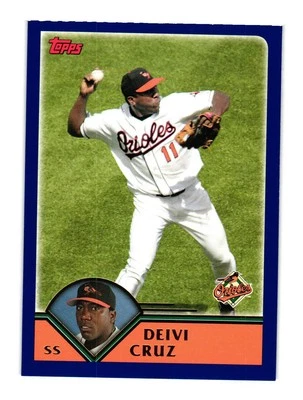 2003 Topps Traded & Rookies #T68 Deivi Cruz Baltimore Orioles - Image 1 of 2