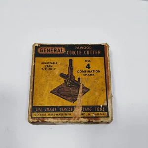 VTG General No. 4 Pawood Circle Cutter In Original Box Tool Cuts Holes 7/8"-4" - Picture 1 of 5