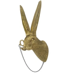 Testa di Coniglio Decorazione da Parete,Animal Wall Art Decor Bronzato Parete Appeso Ornam... - Foto 1 di 1