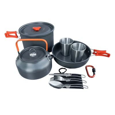 Tekson Trip Heavy Duty Camping Pots & Tableware Set - Image 1 of 4