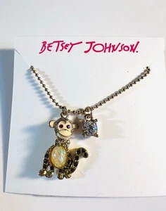 Betsey Johnson Minis  Monkey Pendant  B11029-N01 New - Picture 1 of 9