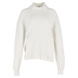 Louis Vuitton Collared Sweater in White Wool - Picture 1 of 3