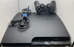 PS3 Slim Console With Cables and Controller ( Tested Works Great) - Picture 1 of 10