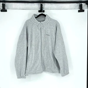 NWOT Light Gray Columbia Full Zip Fleece Jacket - Plus Size 3X - Picture 1 of 8
