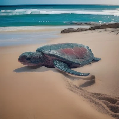 VTG 1994 Rubber Hard Plastic SEA Turtle Toy Figure Zoo Wild Animal Safari - Image 1 of 4