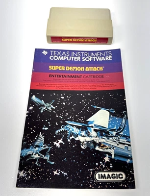 Texas Instruments Super Demon Attack TI 99/4A Solid State W/Manual (Tested) - Image 1 of 4