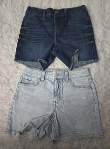 Lot of 2 So Girls Size 12 Jean Shortie Shorts Inseam 4"&3 " New Without Tag #GG - Picture 1 of 3